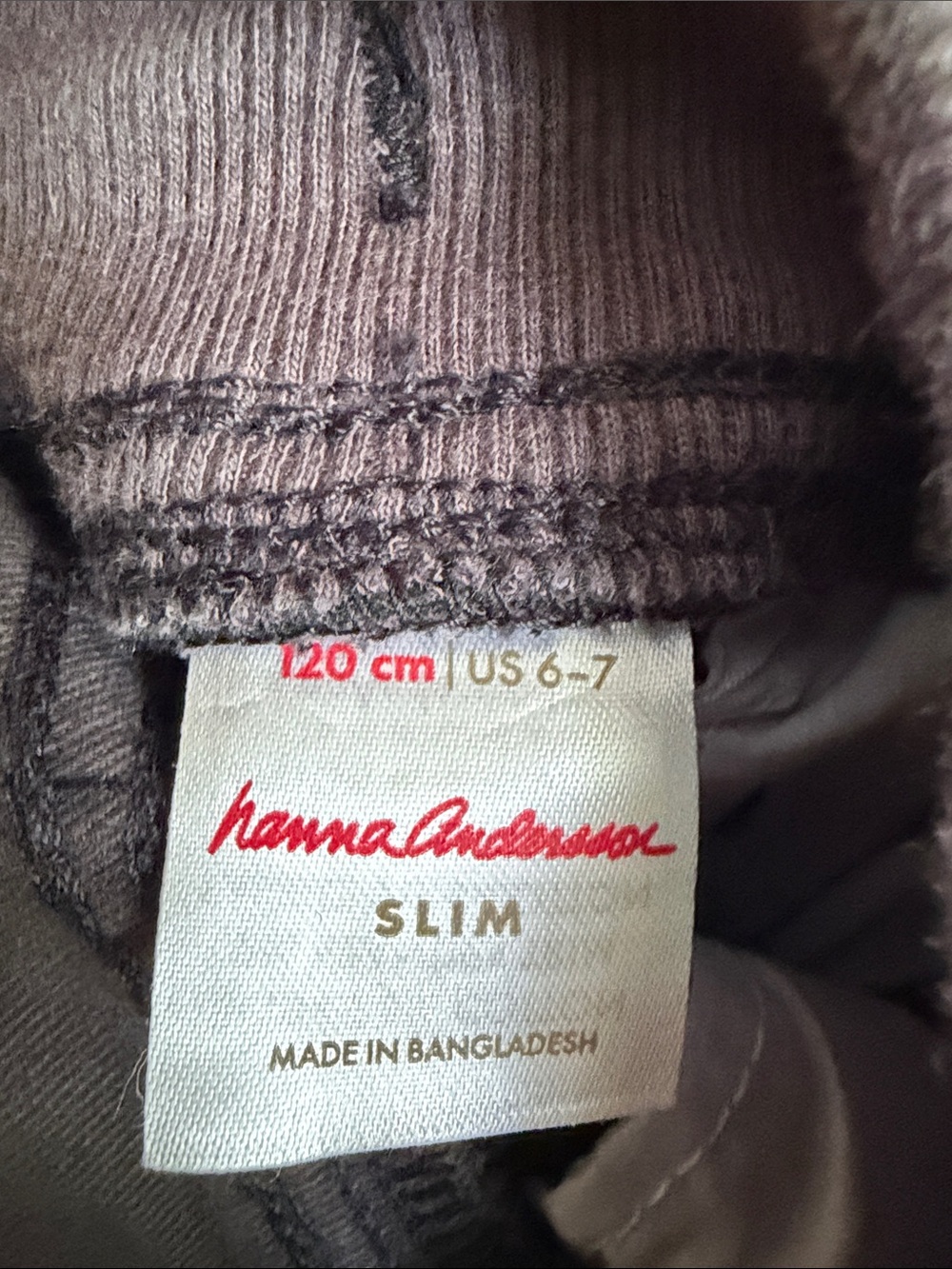 Hanna Andersson Slim Fit Twill Pull-On Pants 120 (6-7) soft black boys - Picture 2 of 7